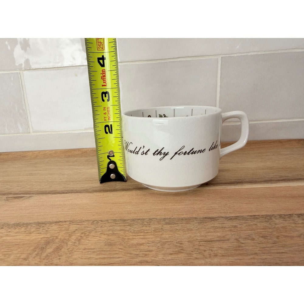 Jon Anton Taltos Fortune Telling Teacup Ironstone White Vintage Mystical Symbols - Picture 10 of 11